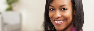 woman at cosmetic dentist in charlotte nc