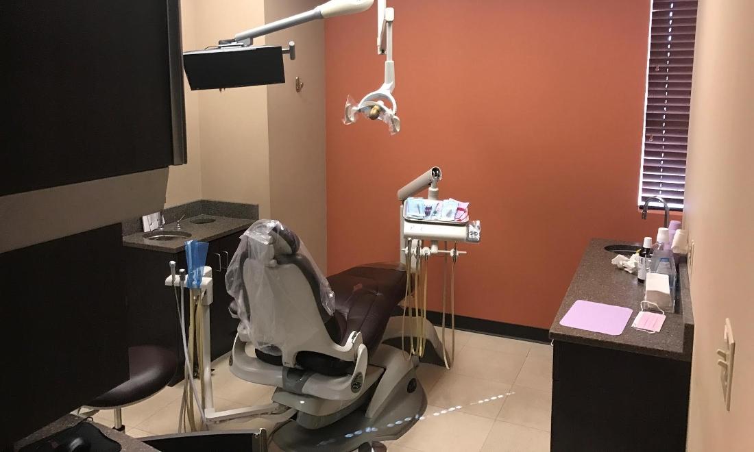 Dental chair in office | Charlotte NC Dentist
